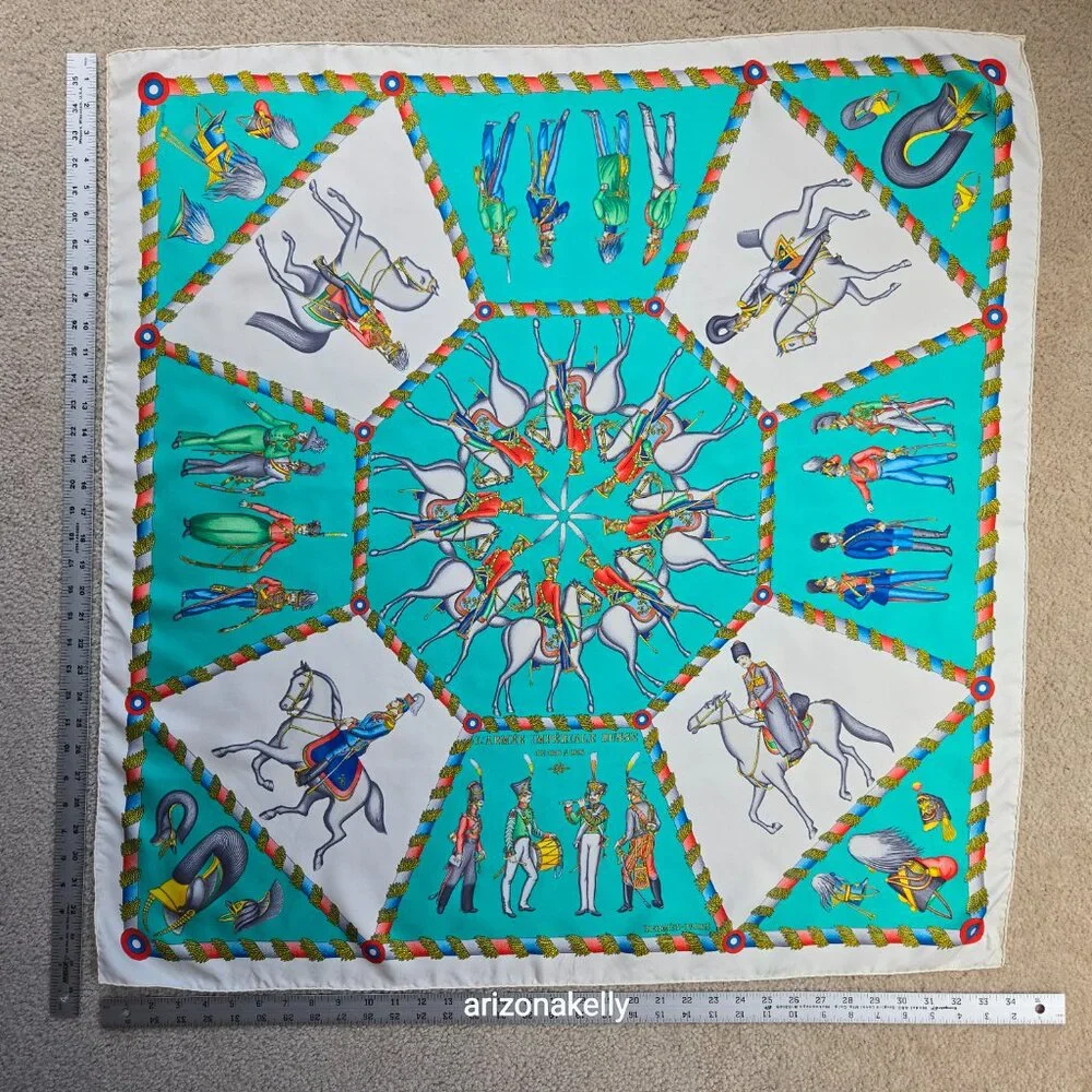 HERMÈS L'Armee Imperiale Russe de 1816 a 1916 Silk Scarf Hand Rolled Twill